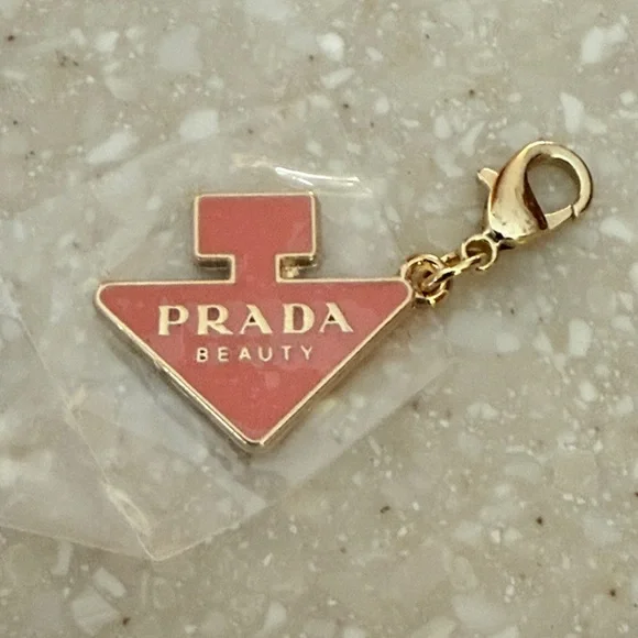 Prada Pink and Gold Keychain Charm - Picture 1 of 3
